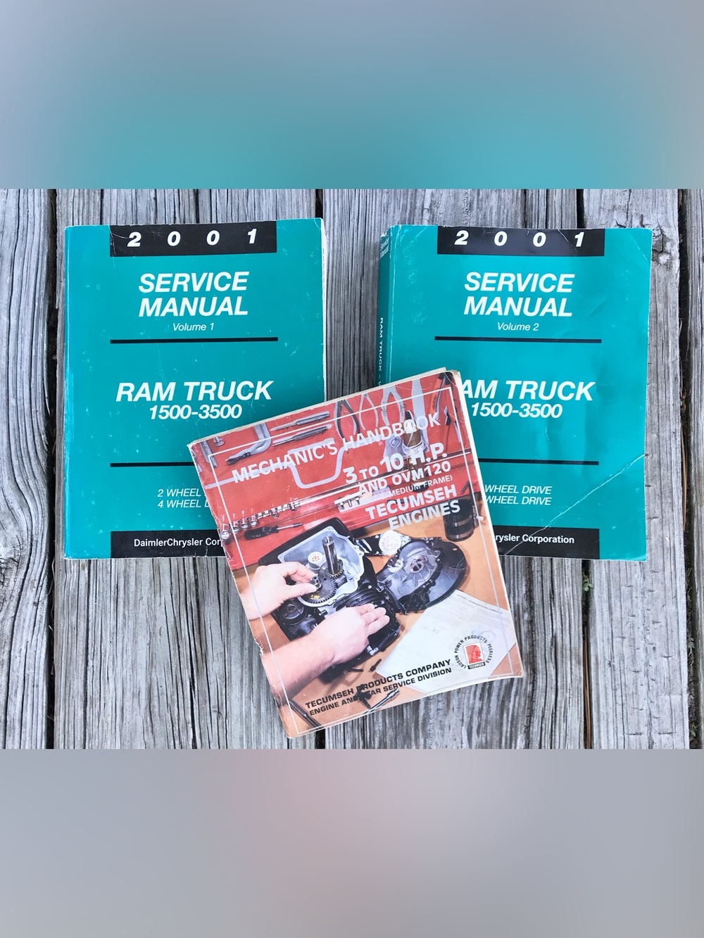 2001 Service Manual Vol 1 & 2 Ram Truck 1500-3500 Factory Vehicle Repair Books